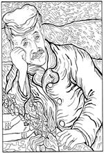 coloring page Vincent van Gogh